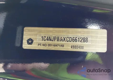 2012 Jeep Patriot Sport z USA, uszkodzony, nr VIN 1C4NJPBAXCD661288